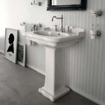 Lavabo bagno classico Ellade su colonna in ceramica