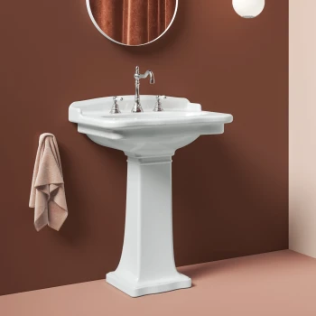 Lavabo classico con colonna in ceramica collezione hermitage artceram