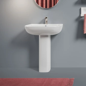 Lavabo con colonna ceramica 65x51 cm | Bagnochic