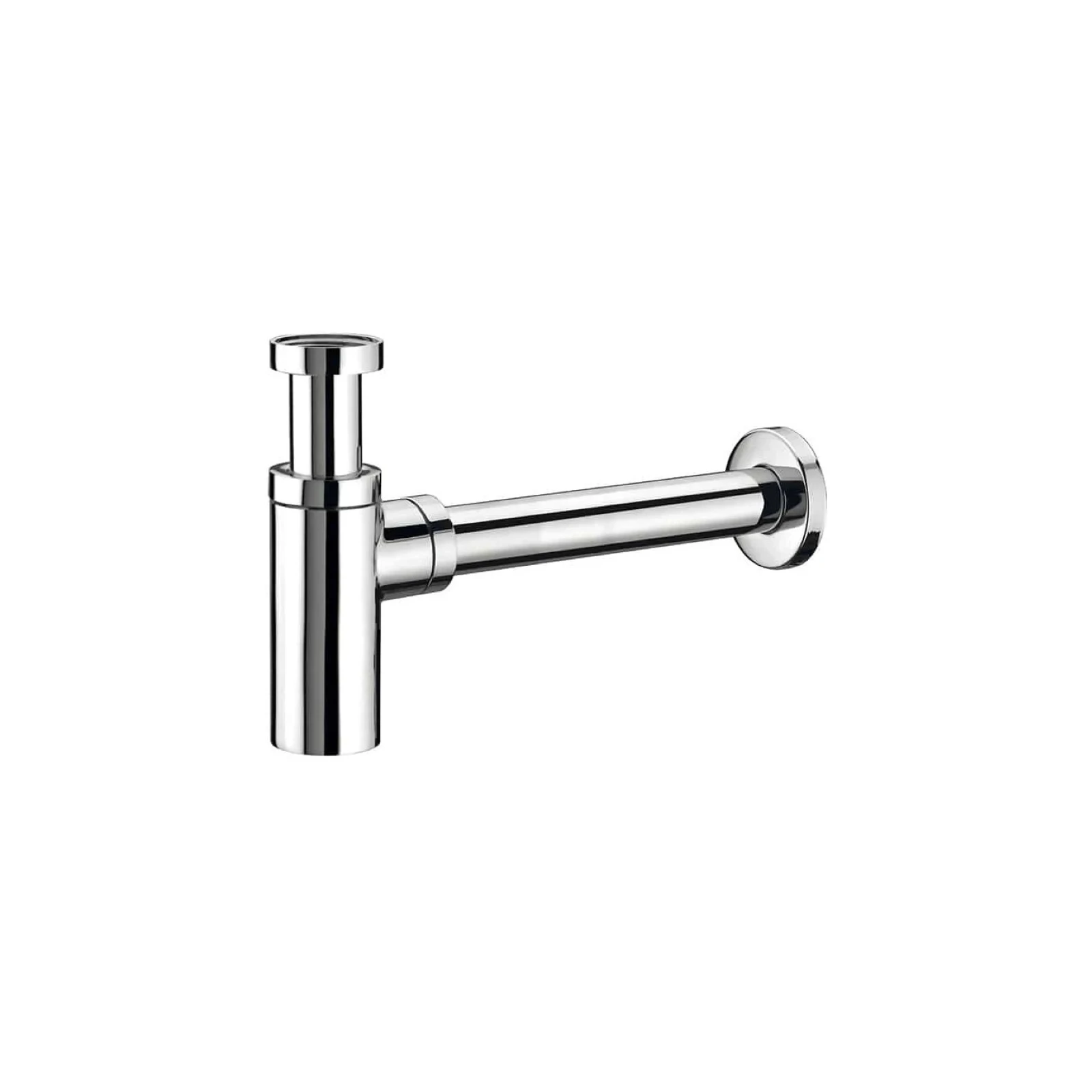 Sifone A Esse In Ottone Cromato Per Lavandino – Misura 1 1/4” Con Tappo Laterale, Ricambio Idraulico P42664
